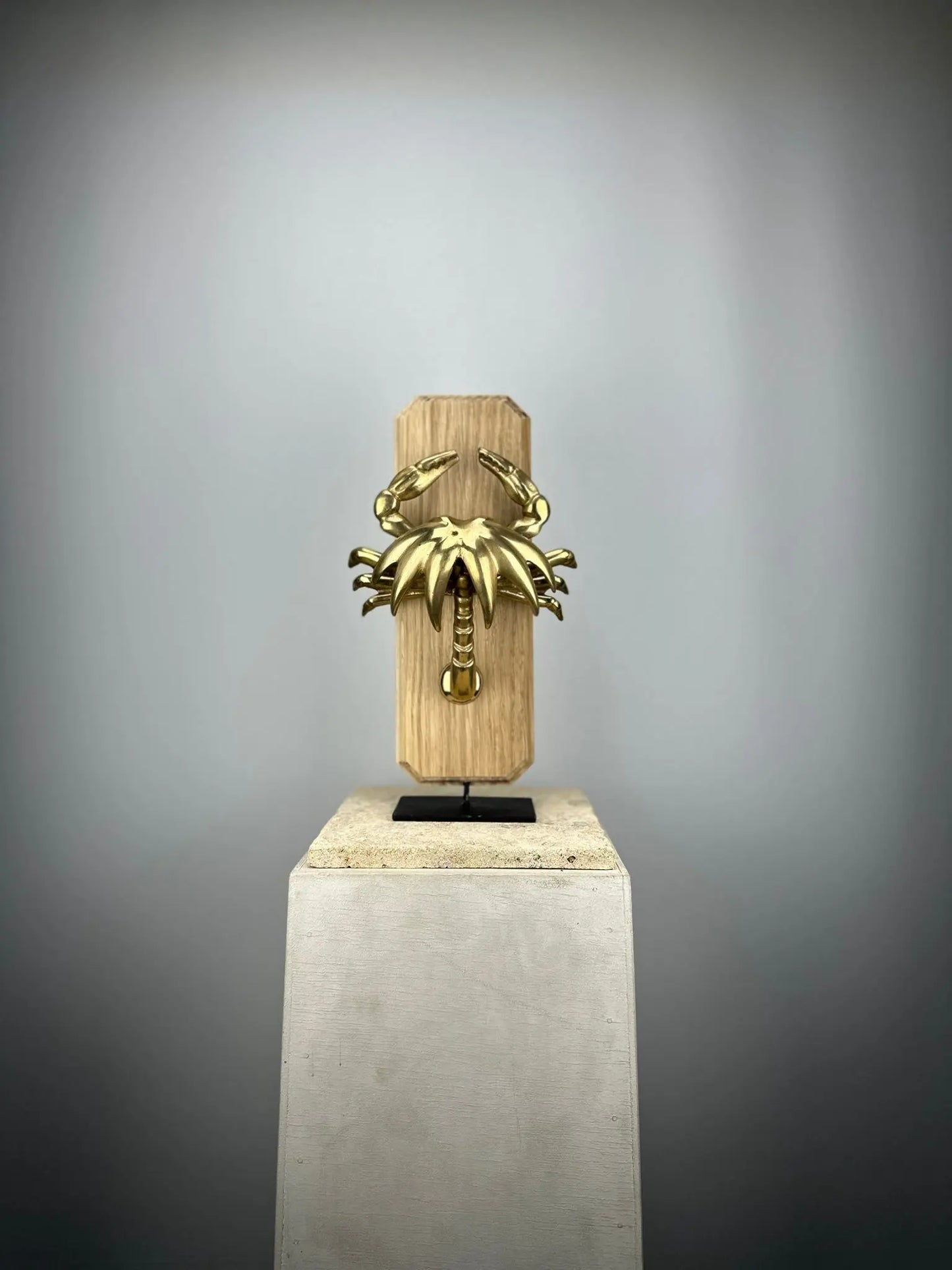Heurtoir de porte Crabe en Bronze Doré