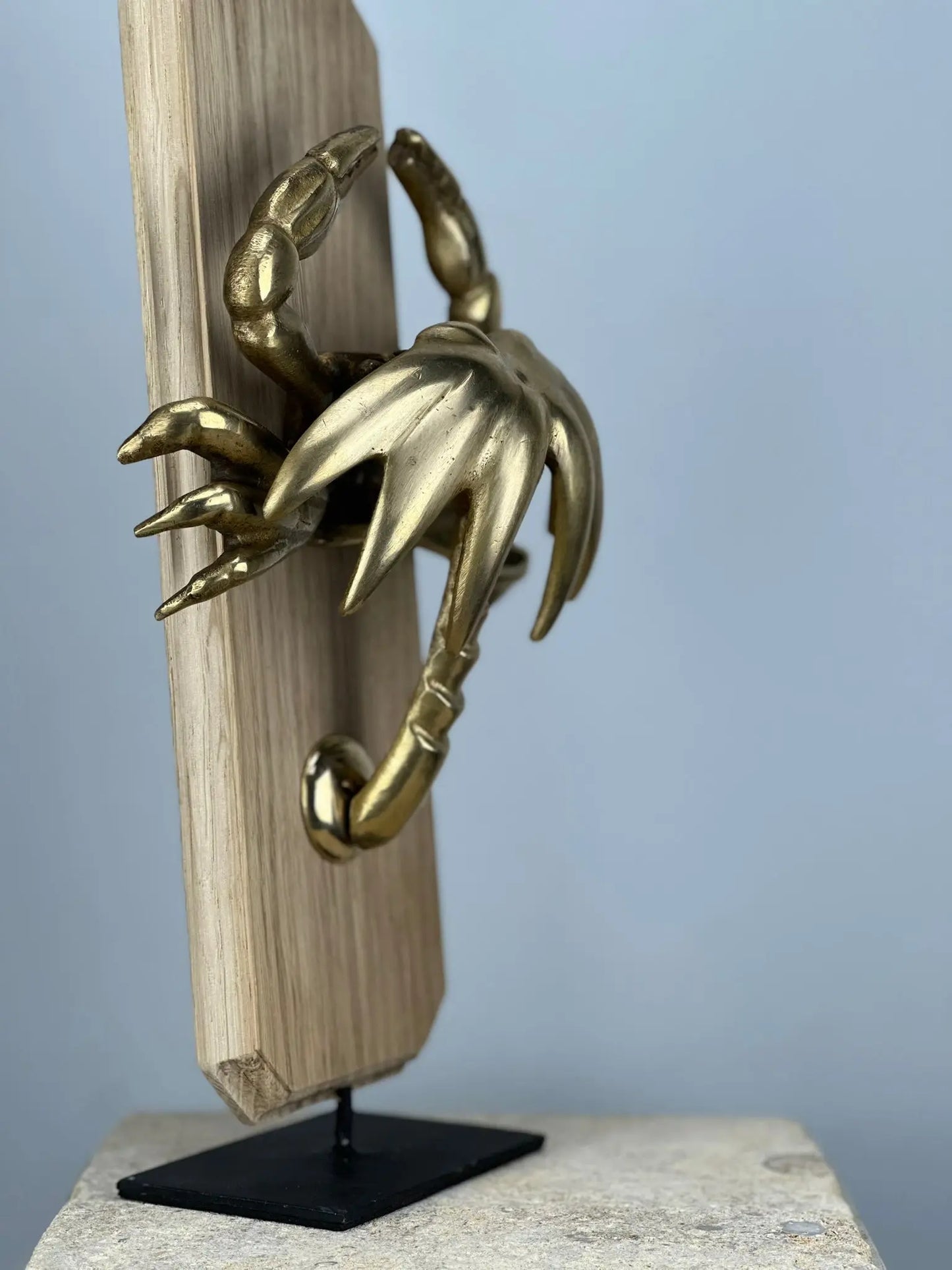 Heurtoir de porte Crabe en Bronze Doré