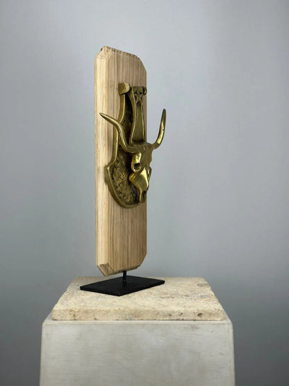 Heurtoir de porte Crâne de Longhorn en Bronze