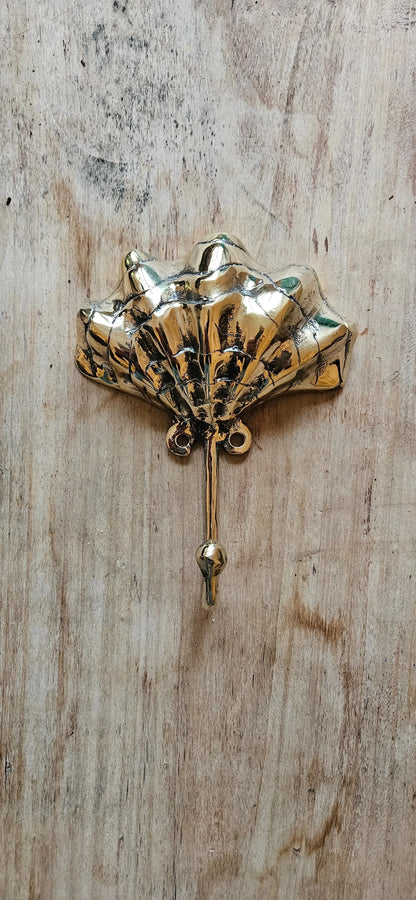 Crochet benitier coquillage en bronze