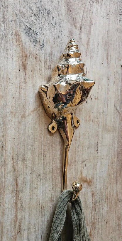 Crochet bulot coquillage en bronze