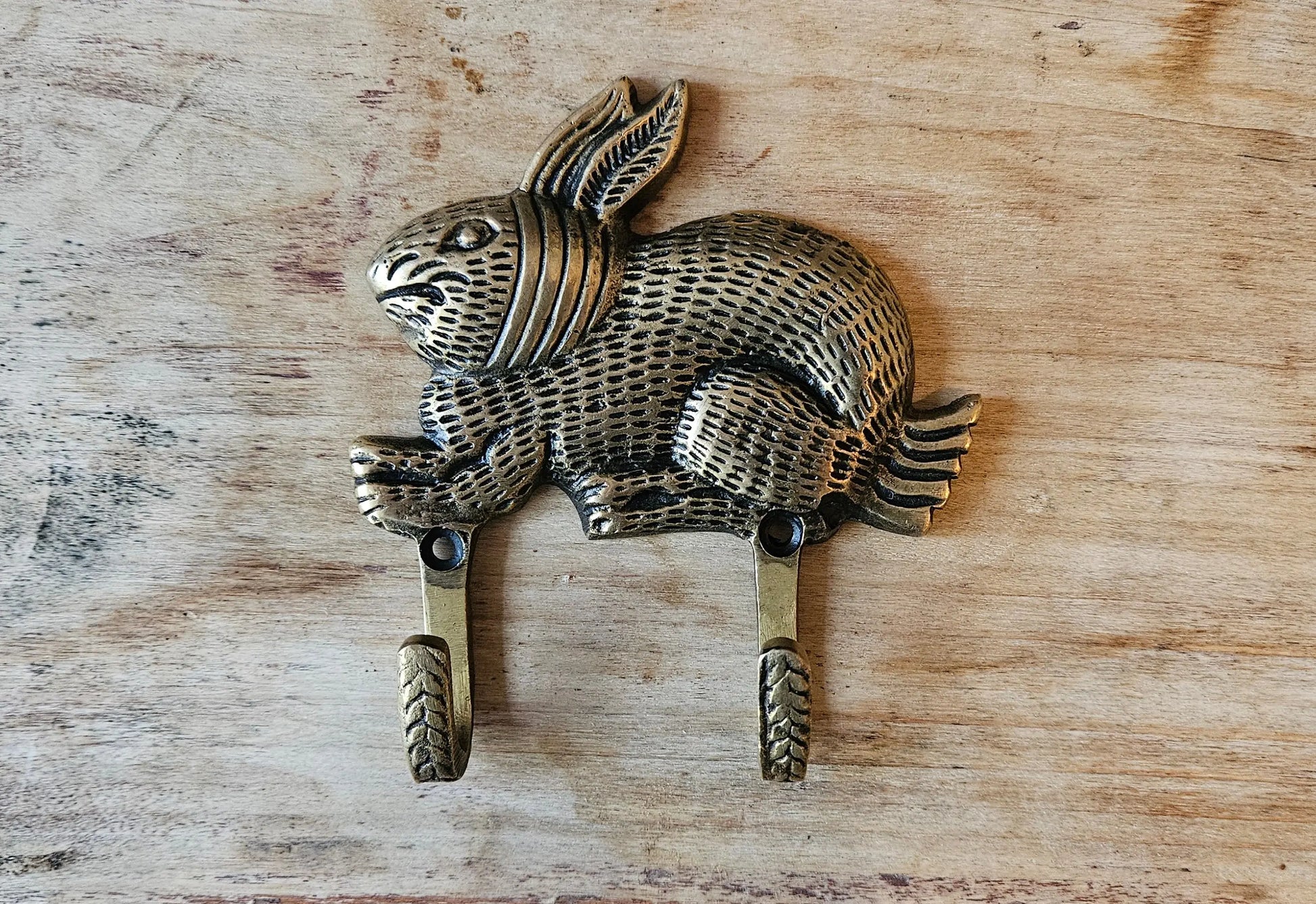 patere lapin en bronze