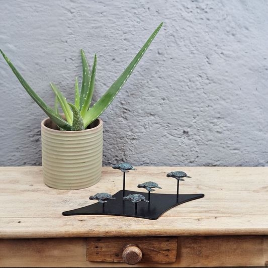 Statue famille Tortues Marines en Bronze - Sculpture Décorative Tokolausanne