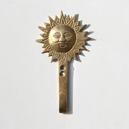 Patère Murale Soleil en Bronze - Crochet Décoratif Vintage Bohème Tokolausanne