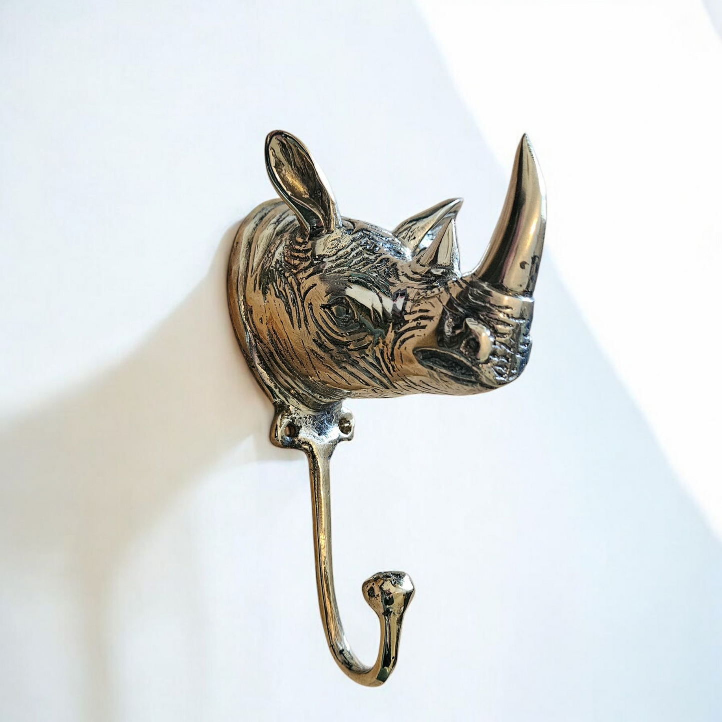 Crochet / Patère Rhinocéros en Bronze doré Tokolausanne