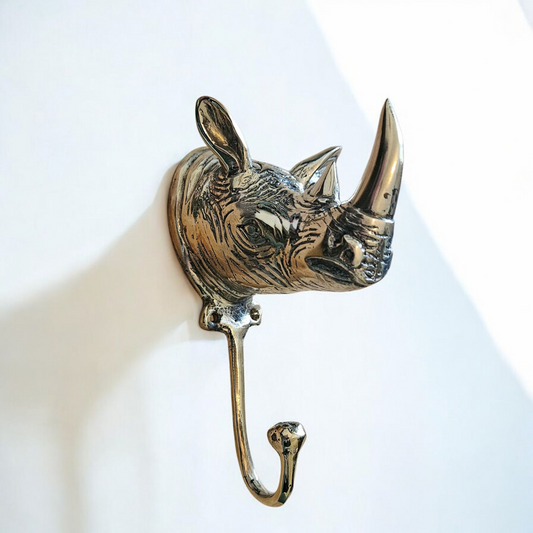 Crochet / Patère Rhinocéros en Bronze doré Tokolausanne