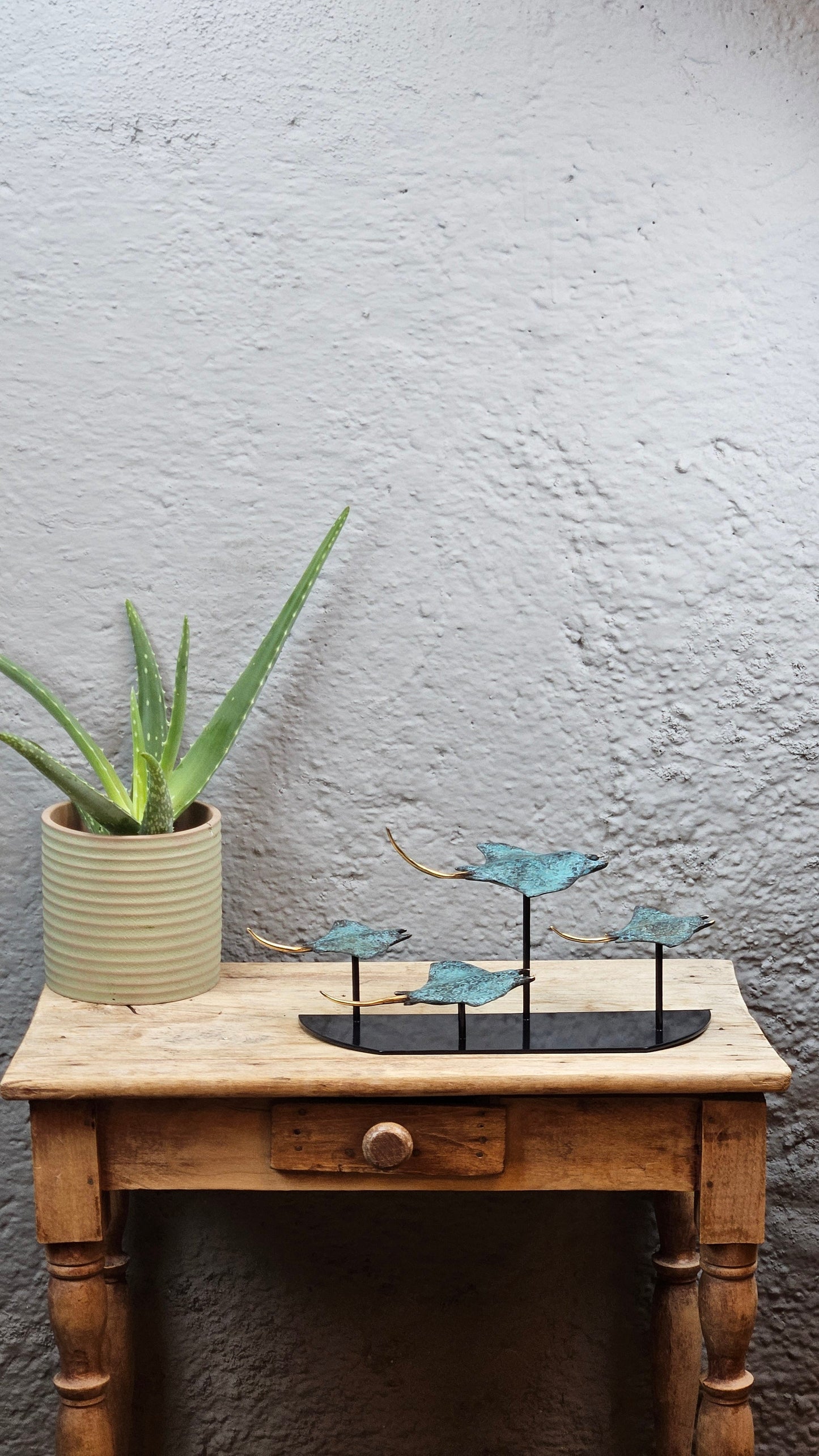 4 raies manta en bronze Tokolausanne