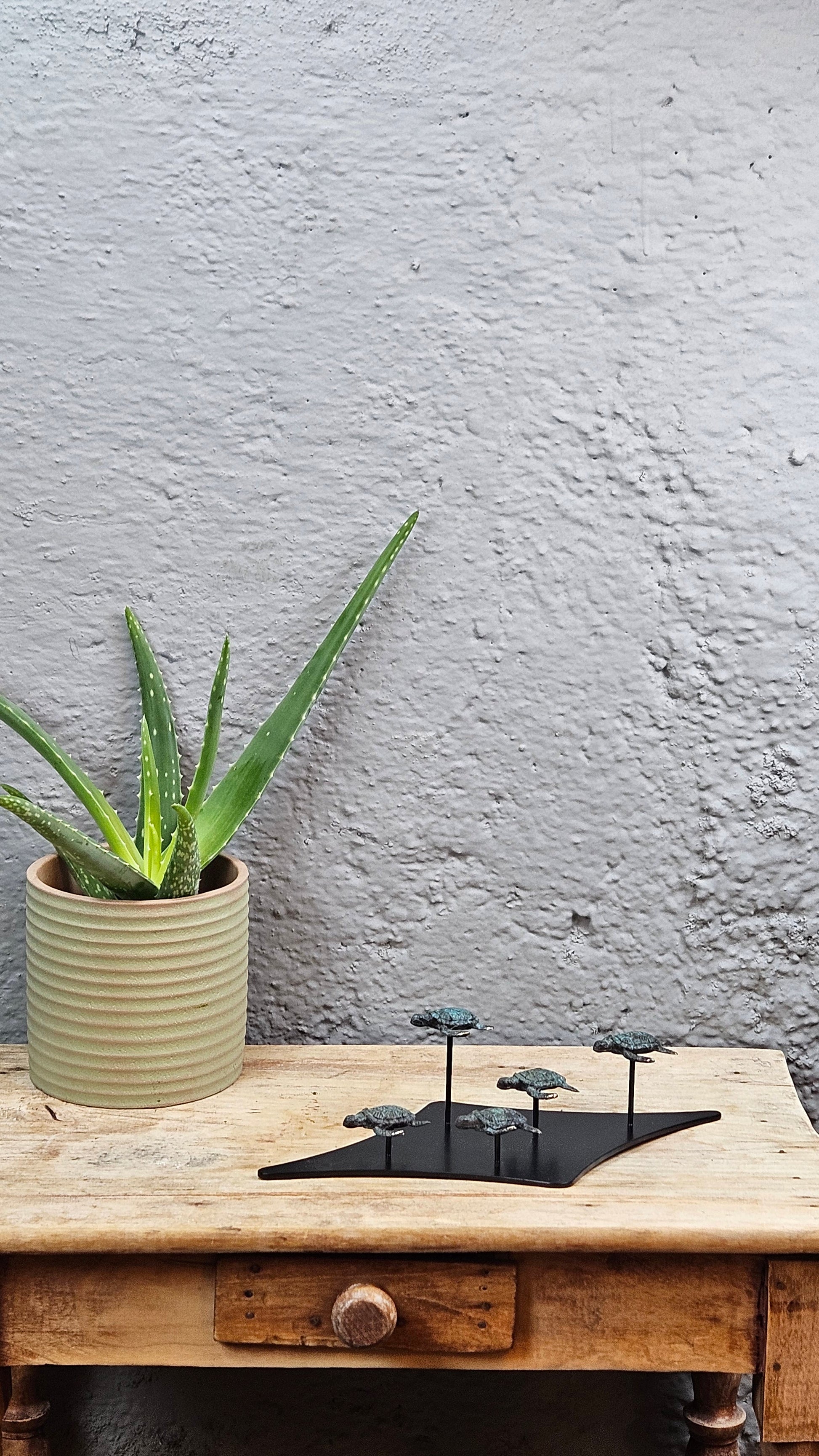 Petit famille tortue en bronze Tokolausanne