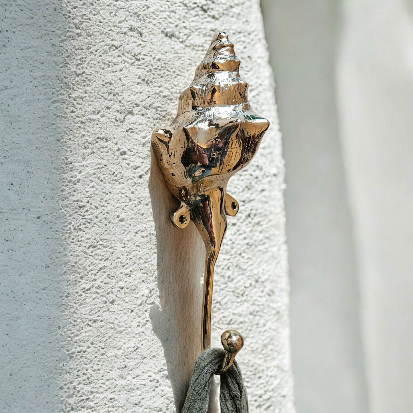 Crochet Mural Coquillage en Bronze - Patère Décorative Marine Tokolausanne