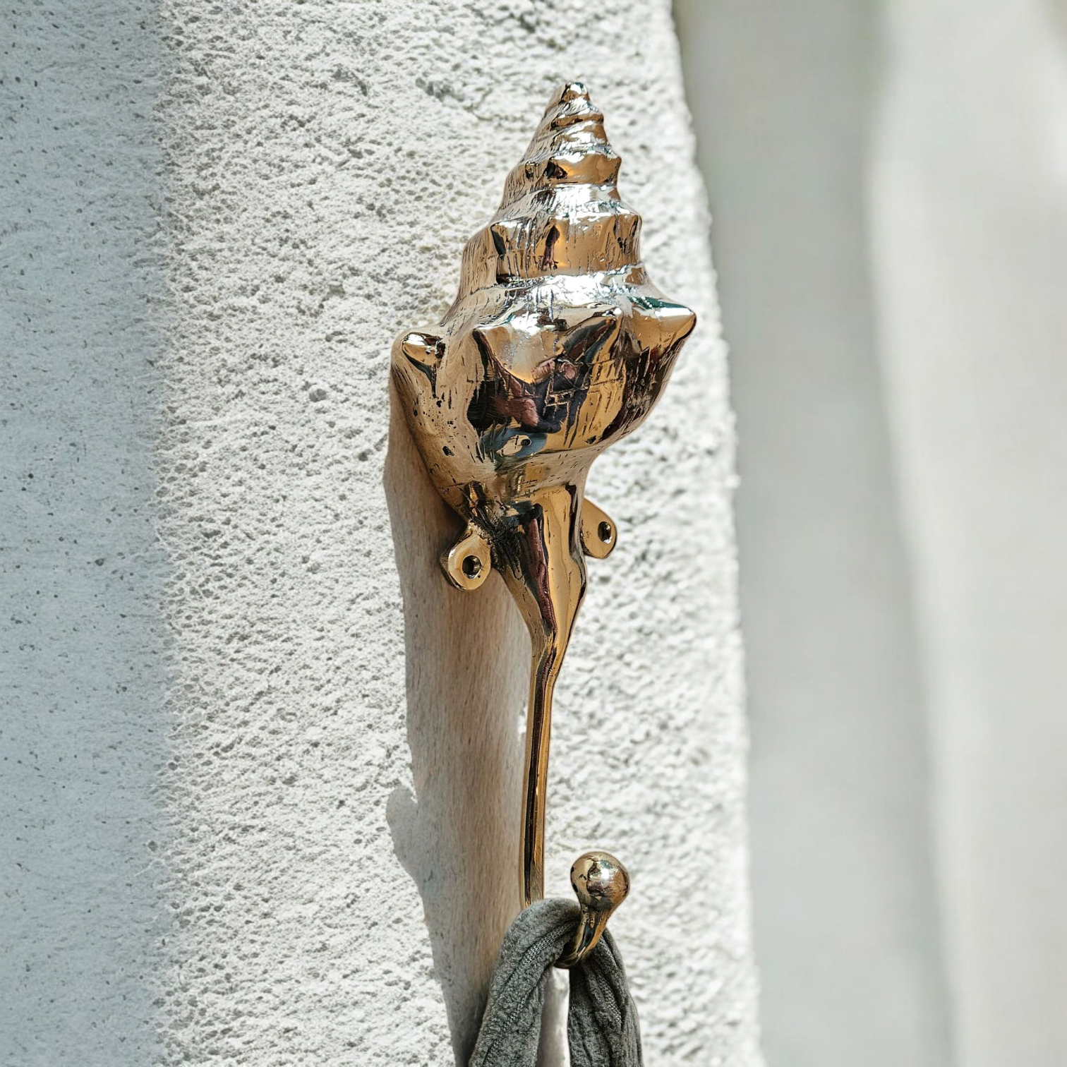 Crochet Mural Coquillage en Bronze - Patère Décorative Marine Tokolausanne