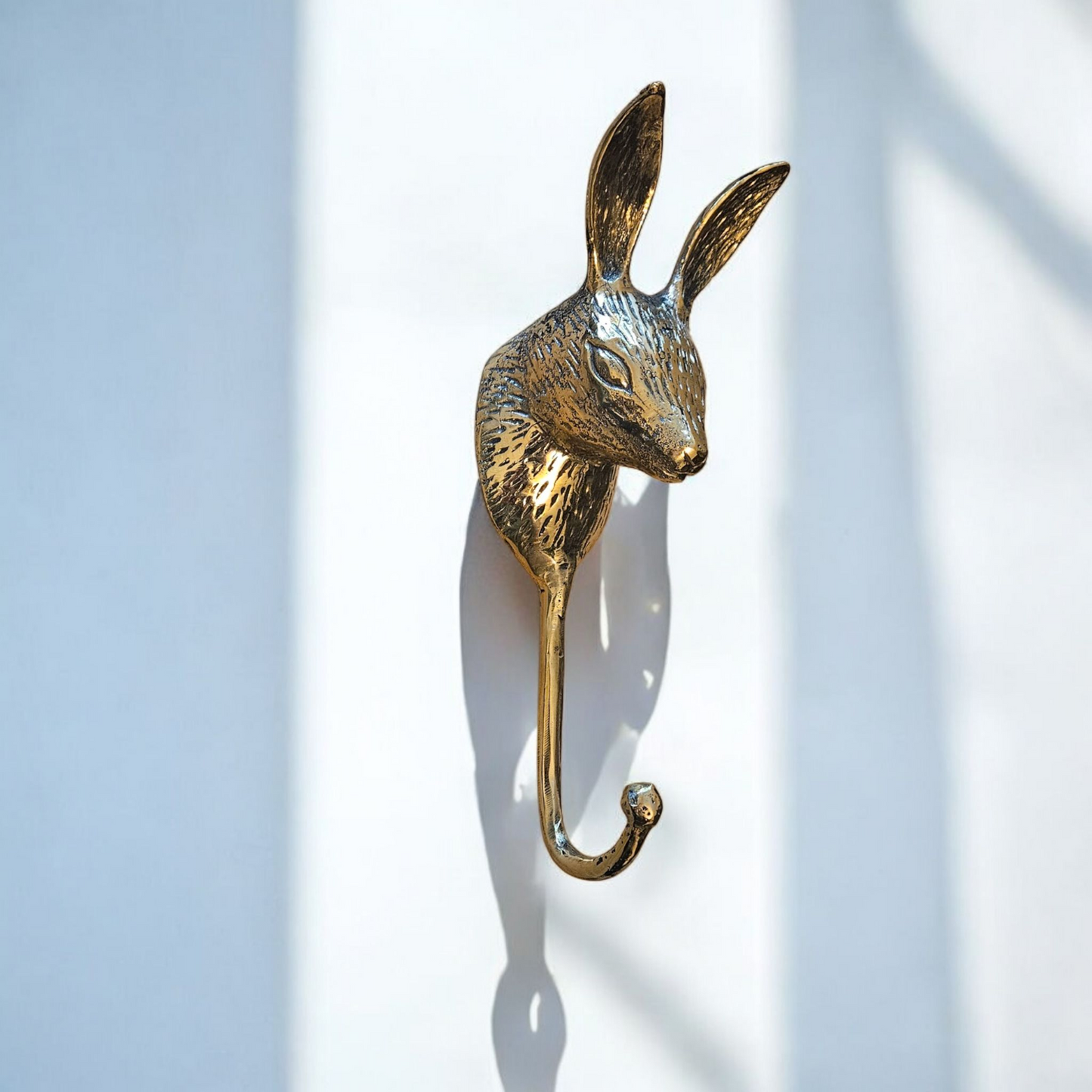 Patère Murale Tête de Lapin en Bronze - Crochet Décoratif Original Tokolausanne