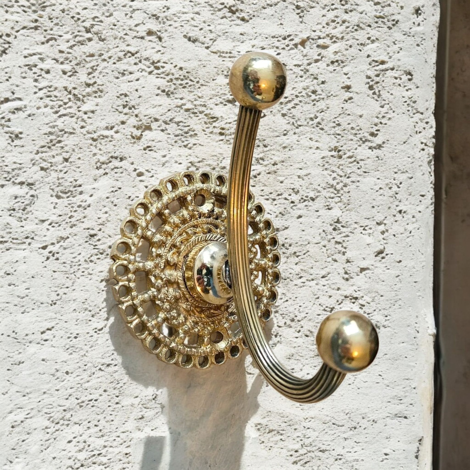 Patère Murale Double Bronze Doré - Style Vintage Shabby Chic Tokolausanne