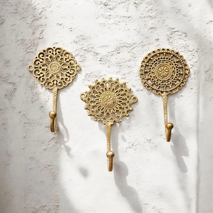 Lot de 3 Patères Murales en Bronze – Style Oriental & Bohème Chic Tokolausanne