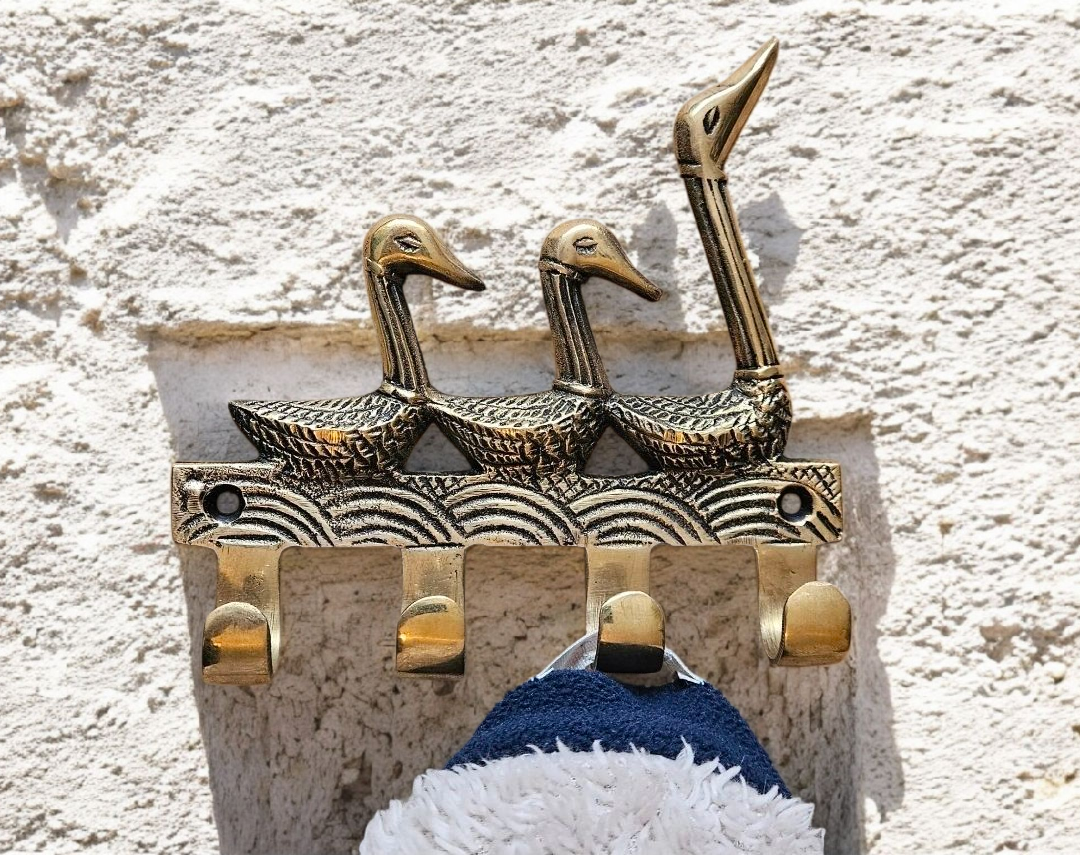 Patère Bronze Motif Canards - Décoration Élégante pour Intérieur Tokolausanne