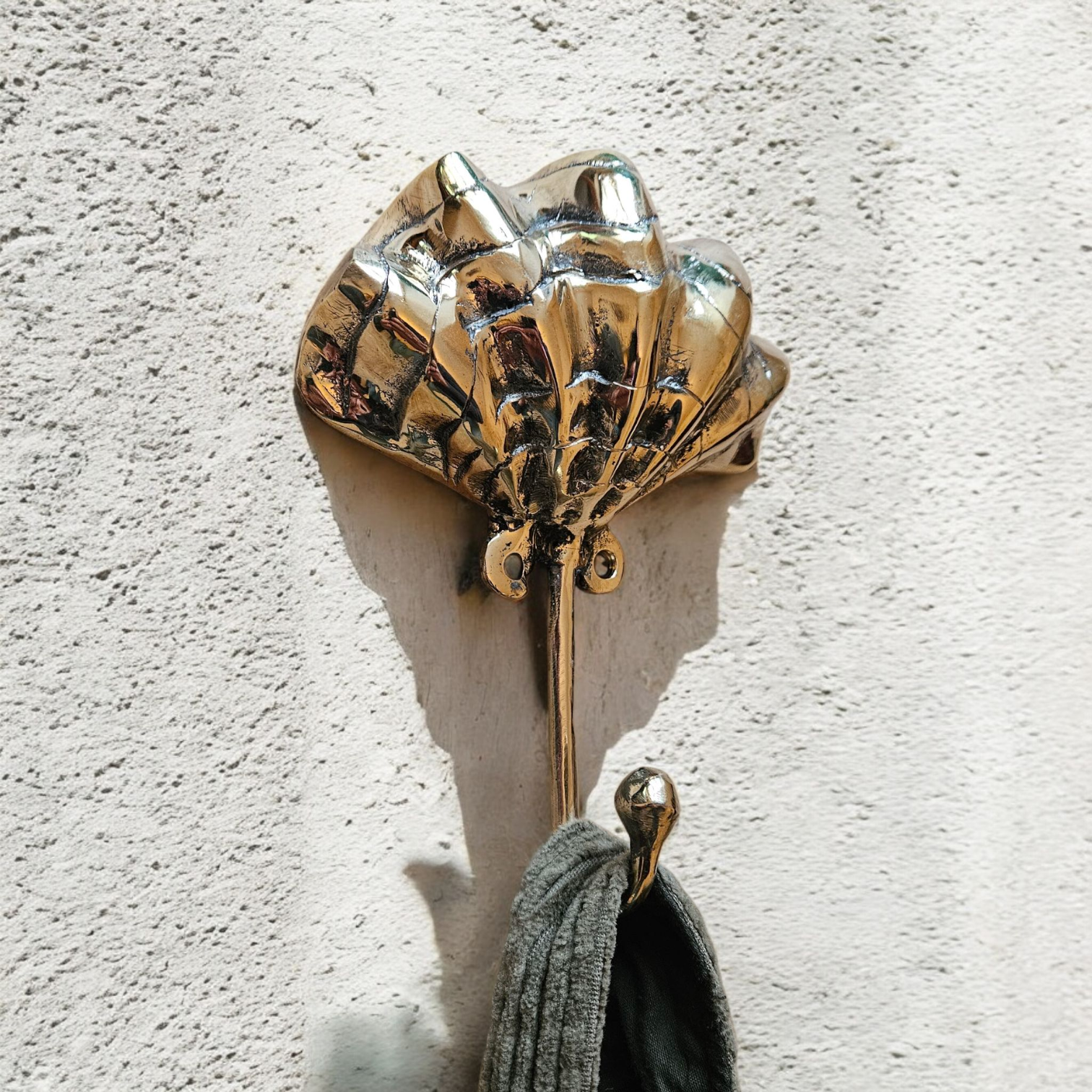 Patère Murale Coquillage en Bronze - Crochet Décoratif Maritime Tokolausanne