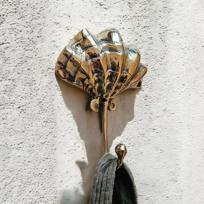 Patère Murale Coquillage en Bronze - Crochet Décoratif Maritime Tokolausanne