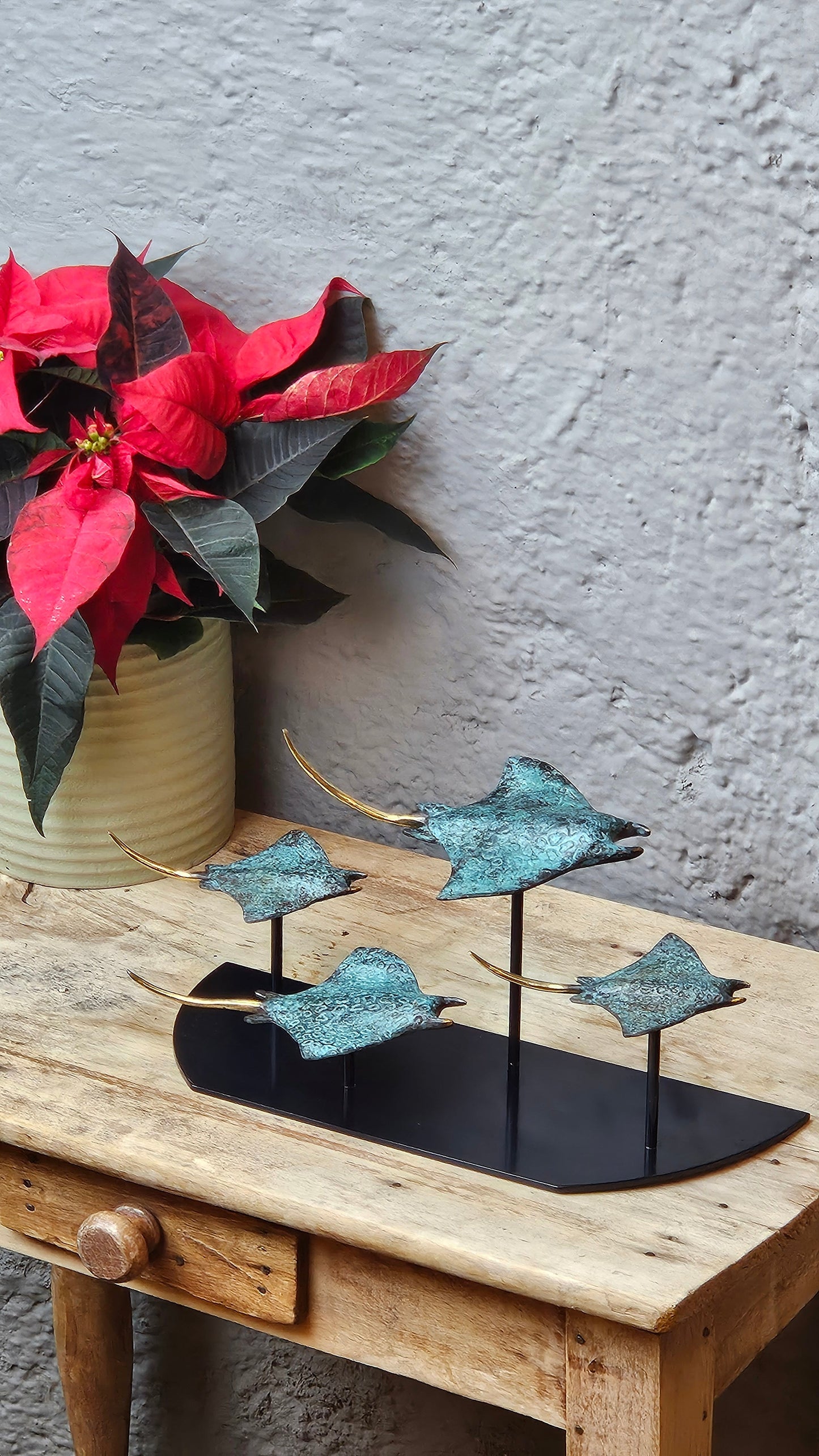 4 raies manta en bronze Tokolausanne