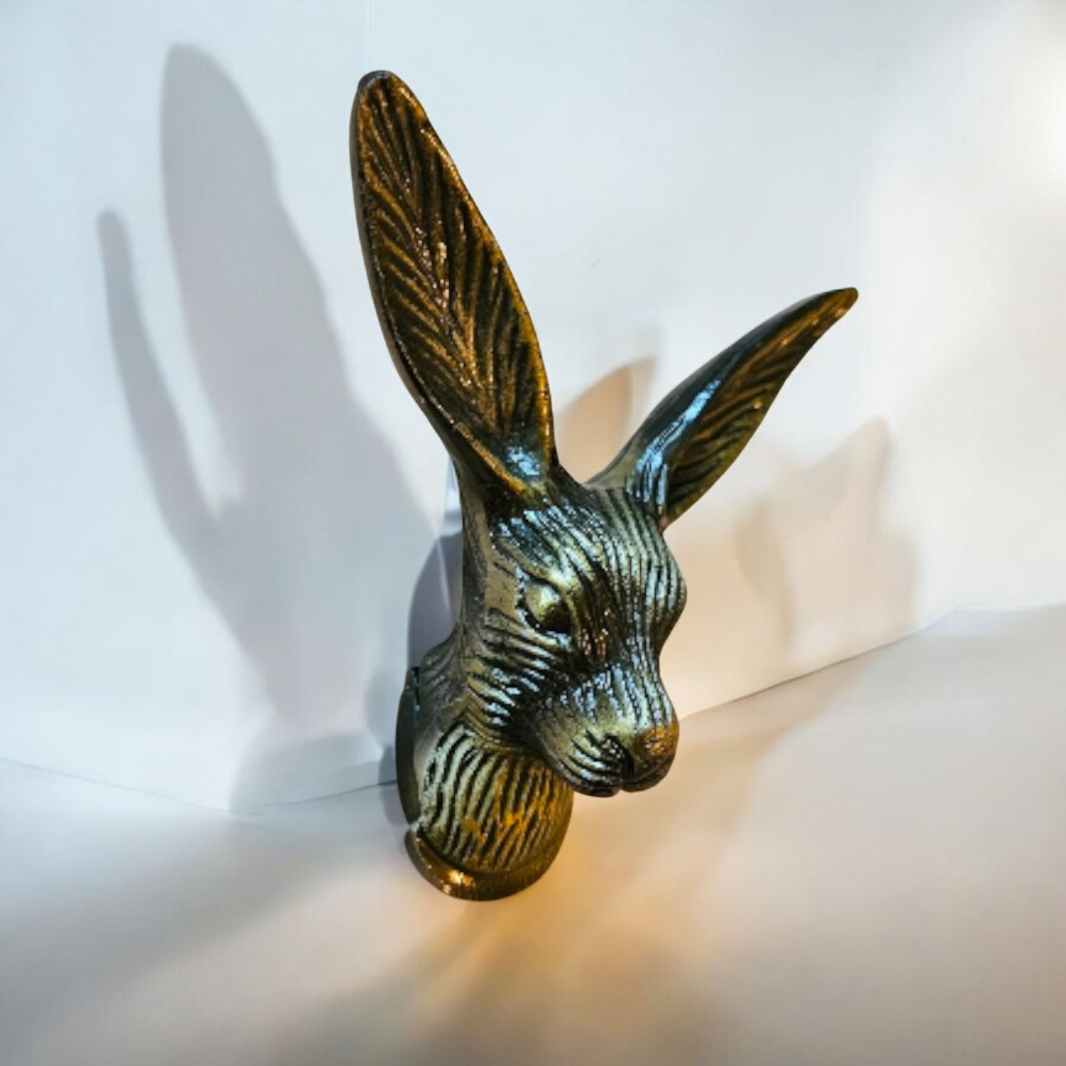 Patère Murale Tête de Lièvre en Bronze - Crochet Décoratif Original Tokolausanne