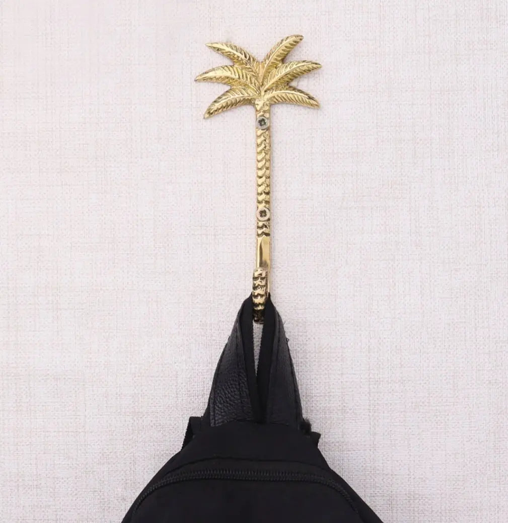 Patère décorative en forme de palmier doré-Été - TokoLausanne