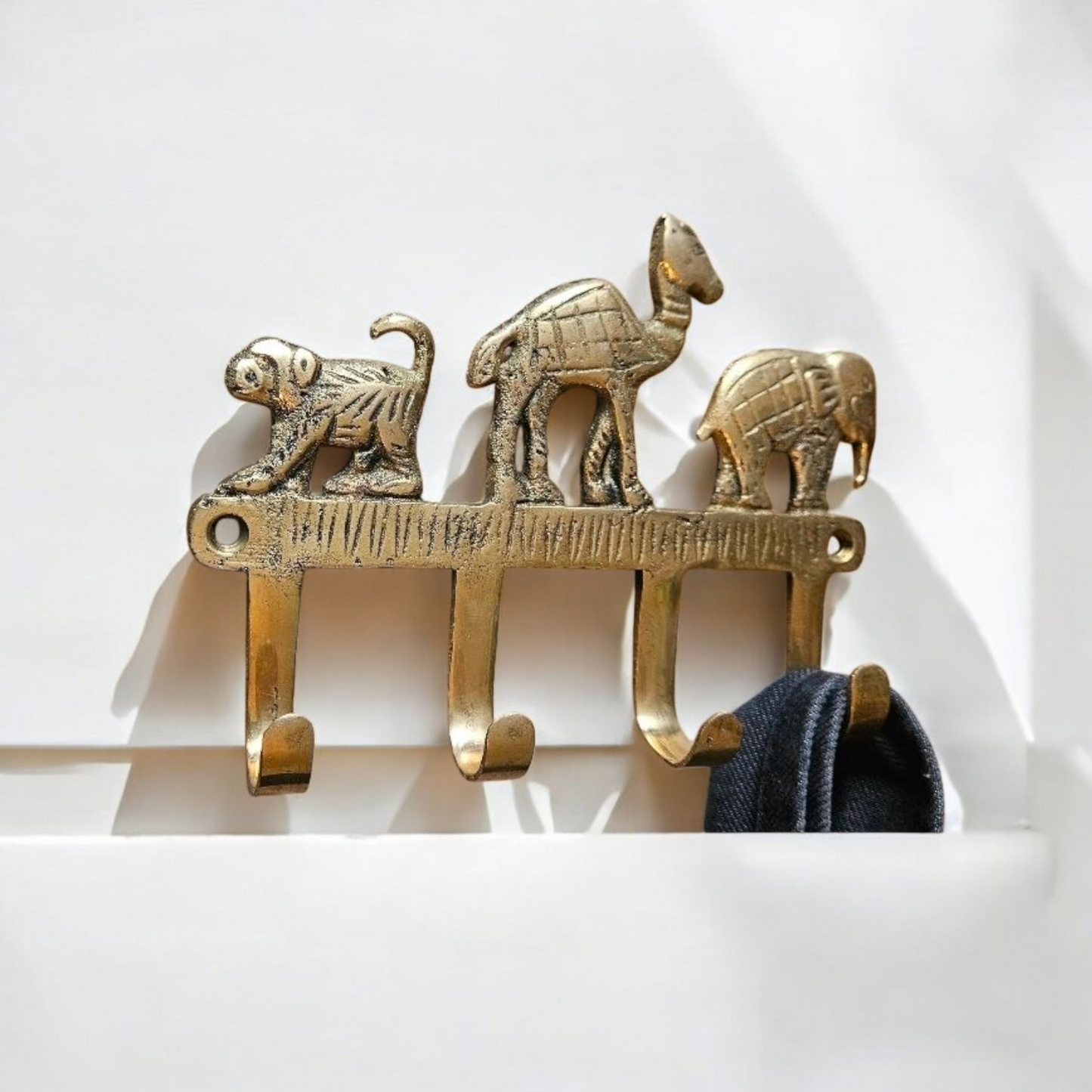 Patère Vintage Bronze Animaux Exotiques - Décoration Safari pour Intérieur Tokolausanne