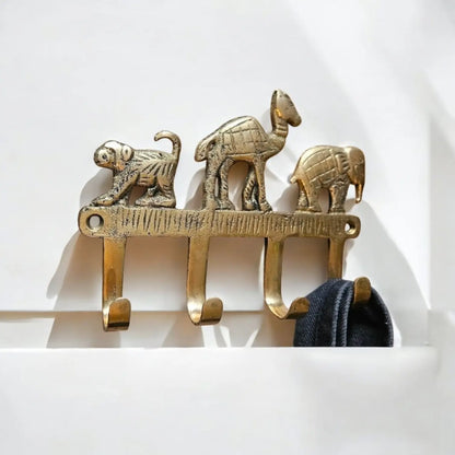 Patère Vintage Bronze Animaux Exotiques - Décoration Safari pour Intérieur Tokolausanne