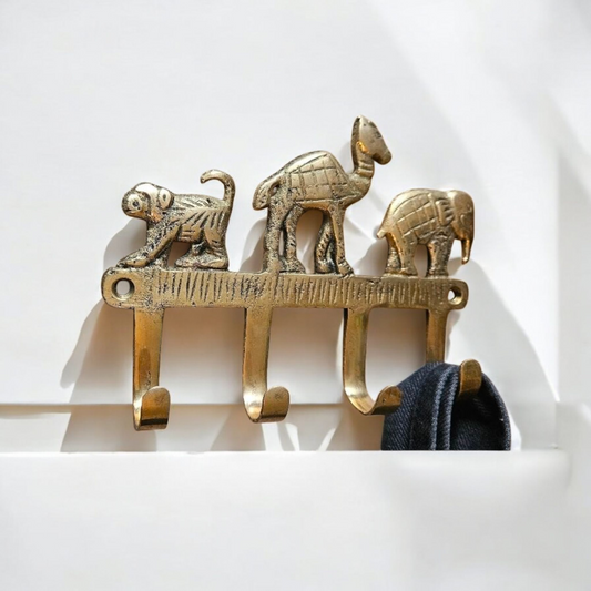 Patère Vintage Bronze Animaux Exotiques - Décoration Safari pour Intérieur Tokolausanne