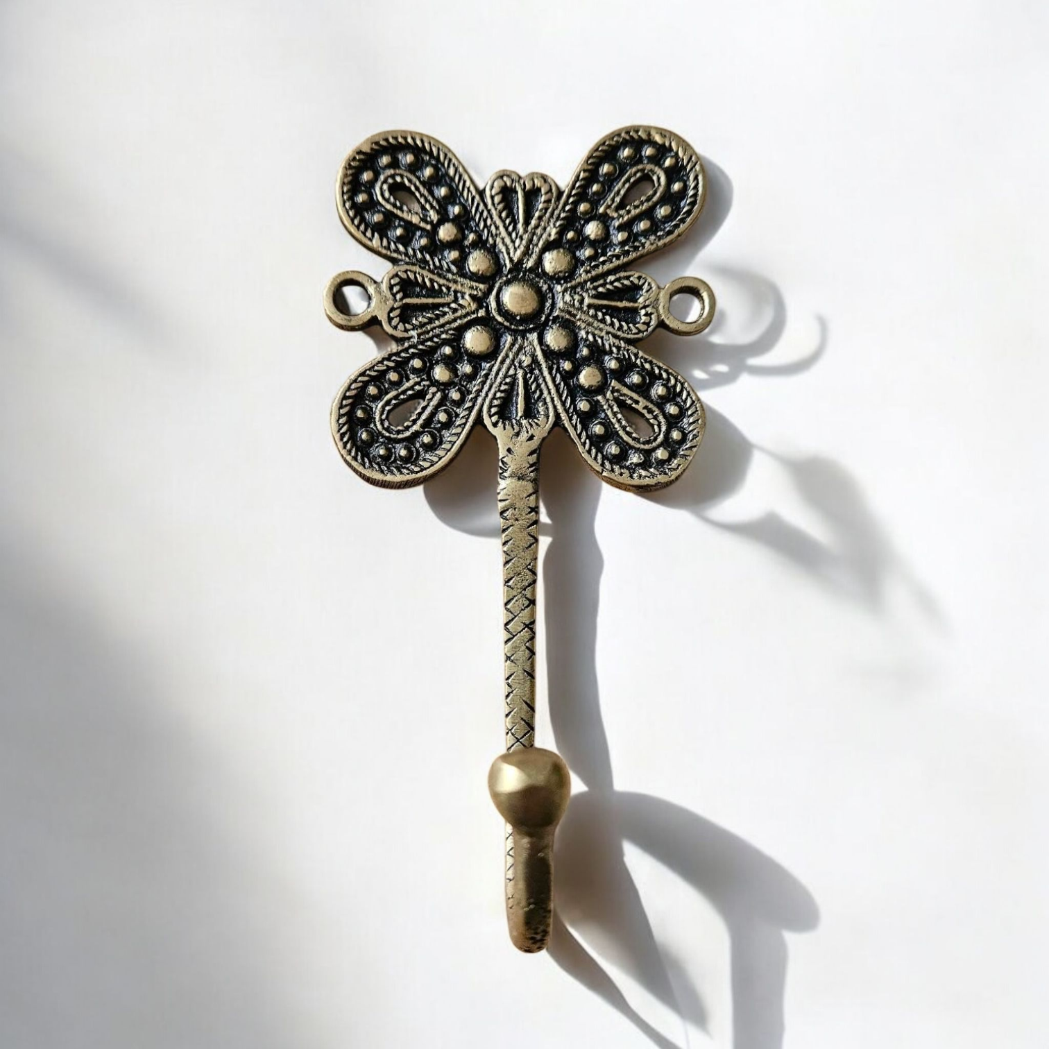 Patère Murale Papillon en Bronze - Crochet Vintage Bohème Décoratif Tokolausanne