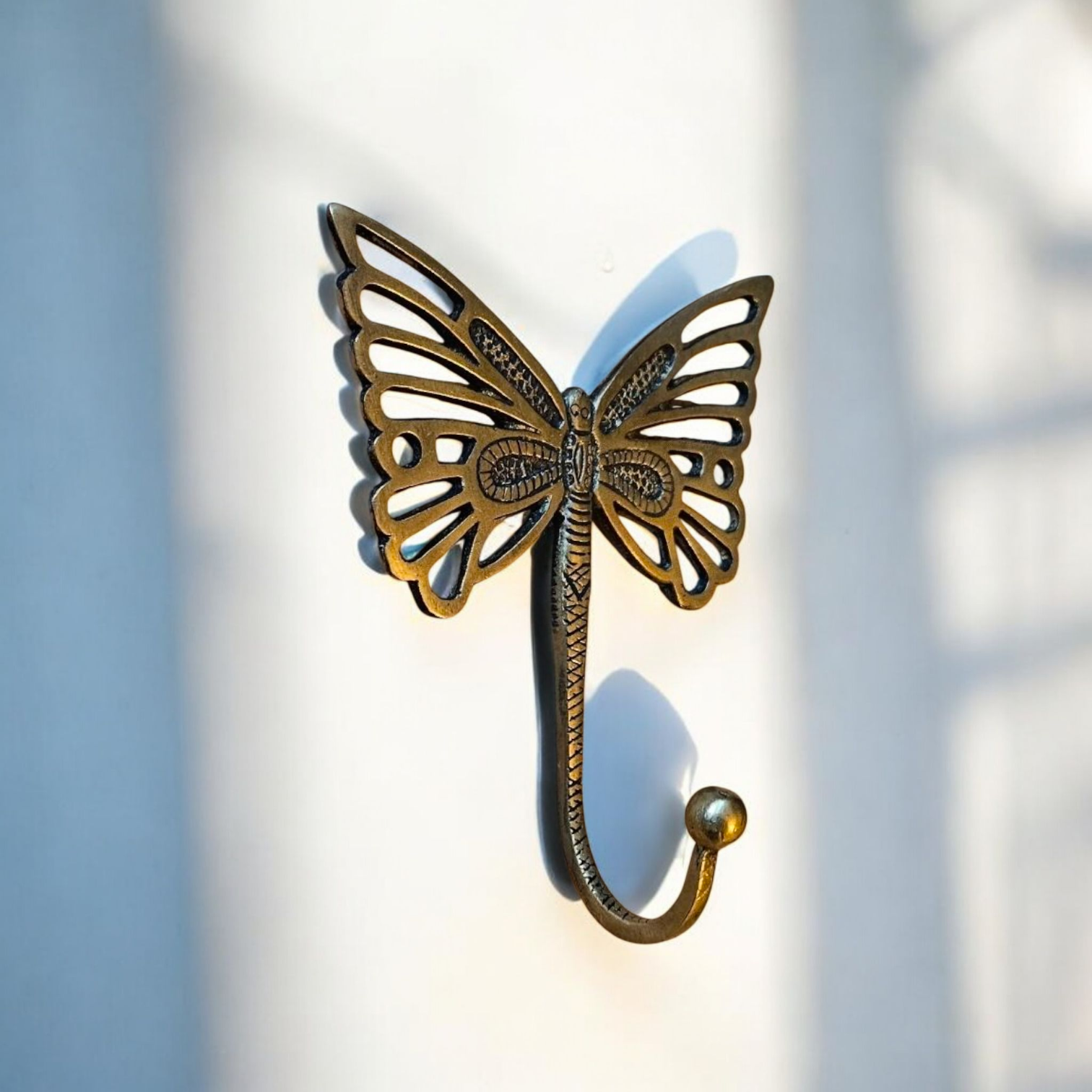 Patère Murale Papillon en Bronze - Crochet Décoratif Élégant Tokolausanne